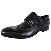 Kenneth Cole New York Mens Burning Oil LE Monk Strap Shoes, Black, US 11