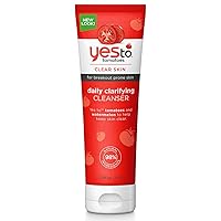 Yes To Tomatoes Daily Clarifying Cleanser, Balancing Face Wash That Removes Excess Oils & Impurities To Keep Skin Clear, Natural, Vegan & Cruelty Free, 3.38 Fl Oz (Packaging May Vary)