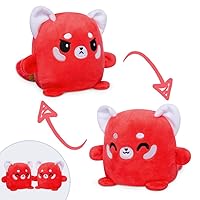 Plushmates - Magnetic Reversible Plushies that hold hands when happy - Red Panda - Huggable and Soft Sensory Fidget Toy Stuffed Animals That Show Your Mood - Gift for Kids and Adults!