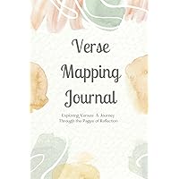 Bible Verse Mapping Journal: Compact 6x9 Travel Size, Easy to Carry in Handbags & Slings, Focused Scripture Study Notebook & Diary, 105 Black & White Premium Pages