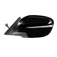 Fit System Driver Side Mirror for Nissan Rogue US Built, Korea Built, Textured Black w/PTM Cover, w/Turn Signal, Foldaway, Does not Apply to Sport and Select Models, Power