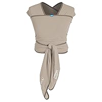 Diono We Made Me Flow, Baby Wrap Carrier, Newborn to Toddler Breastfeeding Cover, Super Stretchy, Cool & Comfortable Baby Sling, Pebble