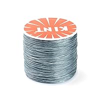 119 Yards 0.5mm Waxed Polyester Cord Thick Beading Braided Thread Bracelet Necklace Macrame String Wire for Jewelry Making Crafting Supplies (Gray)