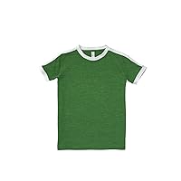 Youth 100% Cotton Jersey Short Sleeve Soccer Ringer Tee