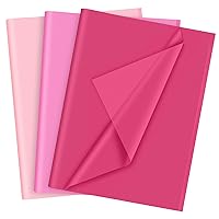 PLULON 60 Sheets Valentine Day Baby Shower Decorations Pink Tissue Paper Bulk, Coloured Gift Wrap Tissue Paper Sheets for Packaging Birthday Gift Wrapping Wedding Baby Shower Easter Decorations