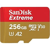 SanDisk 256GB Extreme microSDXC Card for Mobile Gaming, up to 190MB/s, with A2 App Performance, UHS-I, Class 10, U3, V30