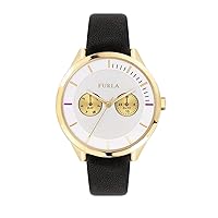 FURLA Damen Datum klassisch Quarz Uhr mit Leder Armband R4251102517