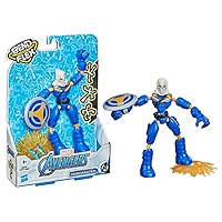 Avengers Marvel Bend and Flex Action Figure Toy, 6-Inch Flexible Taskmaster Figure, Includes Accessory, for Kids Ages 4 and Up