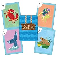 Classic Go Fish Playing Card Game - Complete Set of 46 Illustrated Cards!