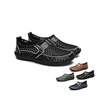 Mens Loafers Shoes No Slip-On Water Casual Loafers Shoes Driving Shoes Leather Lightweight Walking Shoes
