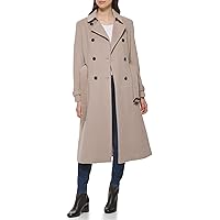 Cole Haan womens Flared Trench Slick Wool Coat