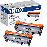 TN760 Toner for Brother Printer 2 Pack Replacement for Brother TN760 TN-760 TN730 TN-730 Black for HL-L2350DW HL-L2370DW HL-L2395DW HL-L2390DW MFC-L2690DW MFC-L2750DW MFC-L2710DW DCP-L2550DW Printer