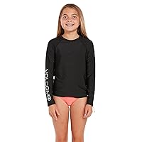 Volcom Girls' Simply Core Lycra Long Sleeve Rashguard 50+ Uv Protection