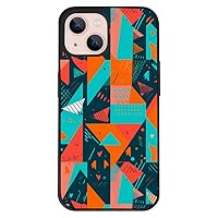 Pattern Design iPhone 13 Case - Printed Phone Case for iPhone 13 - Shapes Design iPhone 13 Case Multicolor