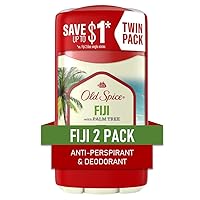 Old Spice Antiperspirant and Deodorant for Men, Fresher Collection, Fiji, Coconut & Tropical Wood Scent, 2.6 Oz(Pack of 2)