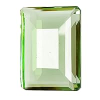 REAL-GEMS Green Amethyst Loose Gemstone 34.00 Ct Translucent Emerald Cut Green Amethyst for Pendant, Jewelry