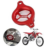 Red Aluminum CNC Billet Oil Filter Cap Cover For CRF450R CRF 450R 2009 2010 2011 2012 2013 2014 2015 2016 09-16 Motorbike Motocross Dirt bike Off Road Enduro