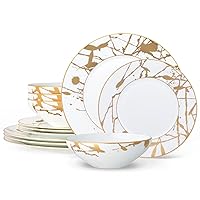 Noritake Raptures Gold 12-Piece Set in White