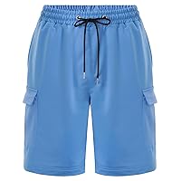 Mens Sweat Shorts 3/4 Length Casual Athletic Shorts Elastic Waist Drawstring Jogging Shorts Relaxed Fit Shorts