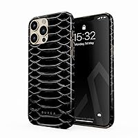 BURGA Phone Case Compatible with iPhone 13 PRO - Darkest Path Savage Wild Black Snake Skin Cute Case for Women Thin Design Durable Hard Plastic Protective Case