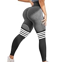 CROSS1946 Women Scrunch Butt Lifting Workout Leggings High Waisted Tummy Compression Seamless Yoga Pants Gym Athletic Tights