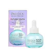 Pacifica Beauty, Future Youth Time Shift Eye Serum, Brighten Dark Circles, Improve Fine Lines, Ectoin, Lightweight, Fragrance Free, Hydrating, Youthful Skin, Firming, Vegan, Cruelty Free