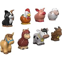 Fisher-Price Little People Toddler Toys Farm Animal Friends 8-Piece Figure Set for Pretend Play Ages 1+ Years