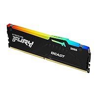 Kingston Fury Beast RGB 16GB 6000MT/s DDR5 CL30 Desktop Memory | AMD Expo | Plug N Play | Single Module | KF560C30BBEA-16