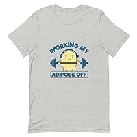 Funny Novelty Workout Fitness Quote Tee Shirt Cute Working Off My Adipose