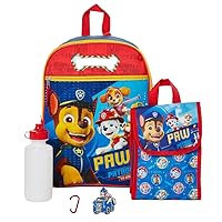RALME Nickelodeon Paw Patrol Backpack with Lunch Bag Set for Kids, 16 inch, 5 Piece Value Set