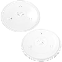 2-Pack Replacement P23 Microwave Turntable Glass Plate for Emerson, Sunbeam, Magic Chef, Haier, Rival, Oster, G.E. Sanyo, Danby - Compatible with Emerson MW8999SB, Sunbeam SGB8901, Emerson MW8999RD