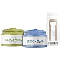 Teami Detox Face Mask + Beauty Facial Mask - Facial Skin Care Products: Green Tea Mask Deep Cleansing Pore Minimizer & Blackhead Remover - Moisturizing Clay Mask - Butterfly Pea Mask - Night Mask