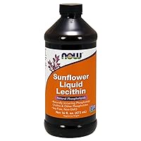 NOW Sunflower Liquid Lecithin, 16-Ounce
