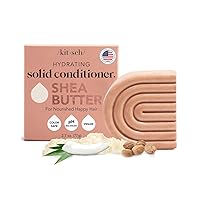 Kitsch Shea Butter Conditioner Bar for Hair Hydration | Nourishing Hair Mask | Made in US | Eco-Friendly Zero Waste Solid Bar Conditioner | Moisture for Dry Hair | Works w/Natural Shampoo Bar, 2.7oz
