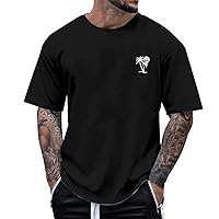 Tshirts Shirts for Men Cotton Summer Tree Leisure Comfortable T Shirt Short Sleeved Round Neck Tops Blouse Gifts