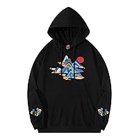 Niepce Inc Streetwear Graphic Embroidered Hoodies for Men