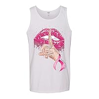 Fight Harder Live Stronger Breast Cancer Awareness Mens Tank Top
