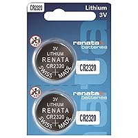 Renata CR2320 Batteries - 3V Lithium Coin Cell 2320 Battery (2 Count)