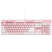 Mechanical Keyboard Gaming Keyboard | Blue Switch Pink & White Backlit Keyboard | 104 Keys US Layout | Wired Gaming Keyboard | Hot Swappable Mechanical Keyboard | PC Gaming Keyboards