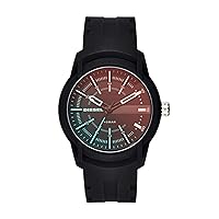 Diesel Armbar Men's Quartz Watch with Silicone, Stainless Steel or Leather Strap