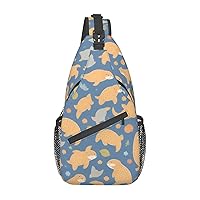 Animals Shape Printed Patterns Cross Chest Bag Diagonally Multi Purpose Cross Body Bag Travel Hiking Backpack Men And Women One Size