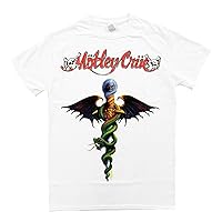 Global Wayne's World Motley Crue Band Logo Adult White T-Shirt