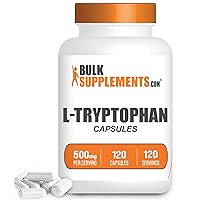 L-Tryptophan Capsules - Amino Acids Supplement for Mood Support - Unflavored - 1 Capsule per Serving - 120-Day (4-Month) Supply (120 Capsules)