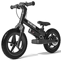 XJD Electric Bike for Kids, 24V 100W Electric Balance Bike for Kids Ages 3-5 Years Old, with 12 inch Inflatable Tire and Adjustable Seat, Kids Electric Balance Bike for Boys & Girls