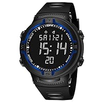 Men Digital Watches Large Face Outdoor Sport Watches Alarm Clock Stopwatch Waterproof LED Back Light Watch