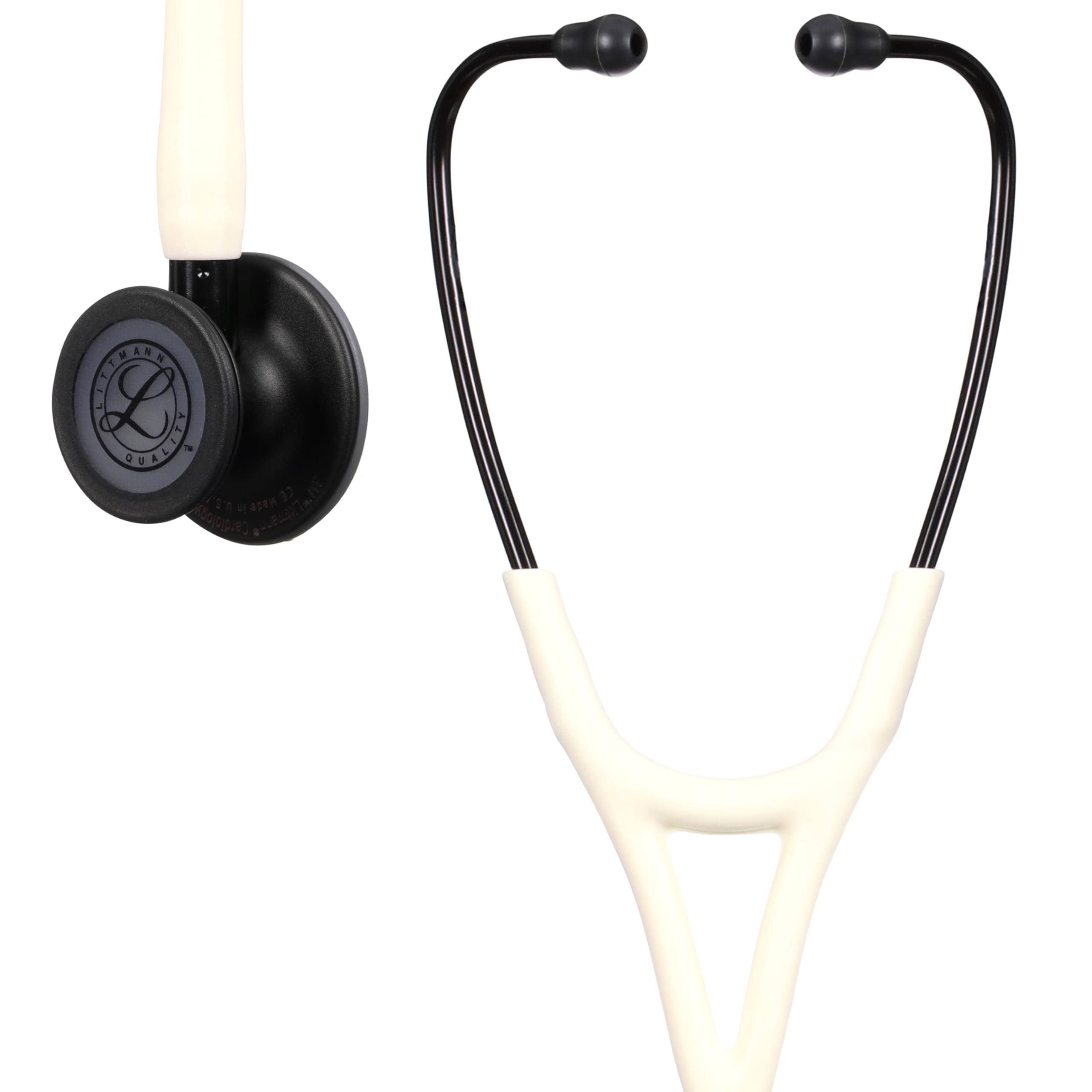 3M™ Littmann® Cardiology IV™ Diagnostic Stethoscope, 6186C, Black Matte-finish Chestpiece with Alabaster Satin-Finish Tube for Added Comfort, Flexibility and Cleanability