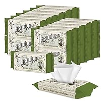 Asswipes (Bulk 24 Pack, 1080 wipes) - Flushable Personal Cleansing Body, Butt and Bathroom Wipes with Aloe and Vitamin E - Adults to Baby - Made Without Alcohol or Parabens