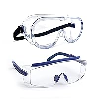 Safety Glasses for Men and Women, Lightweight Work Glasses with Adjustable Frames and No-Slip Grips, Anti Fog Safety Glasses