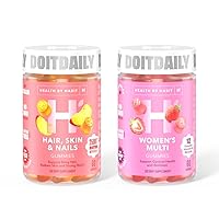 Health By Habit Glow Up Kit - Hair, Skin & Nails Supplement (60 Gummies) + Women's Multi Supplement (60 Gummies)