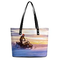 Womens Handbag Motorcycle Motocross Leather Tote Bag Top Handle Satchel Bags For Lady